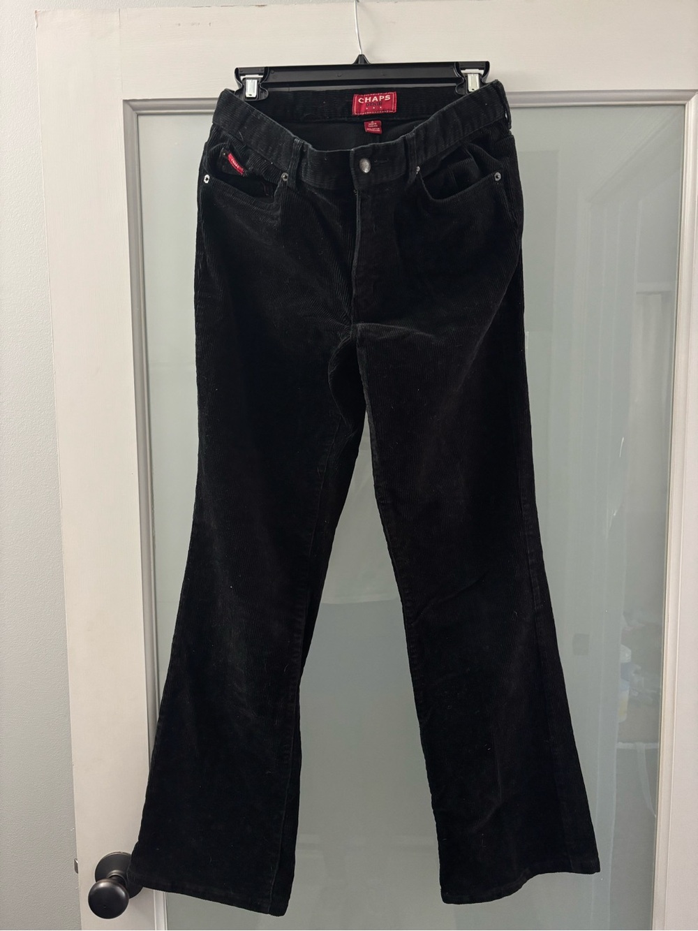 Chaps Black Corduroy Pants - Classic Straight Fit